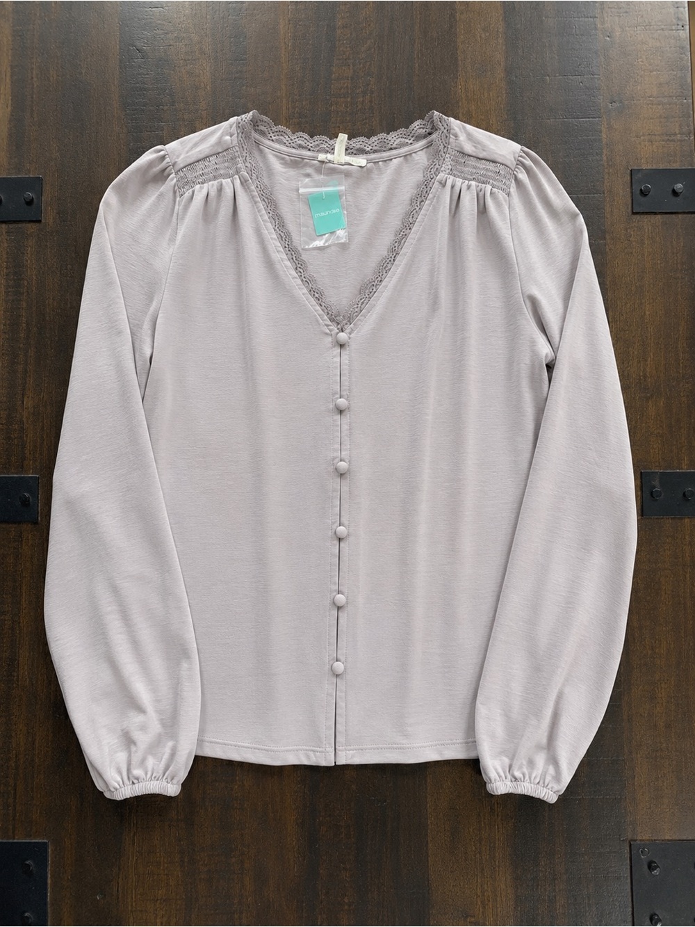 Maurices Men's Casual Button-Down Shirt in Light Mauve